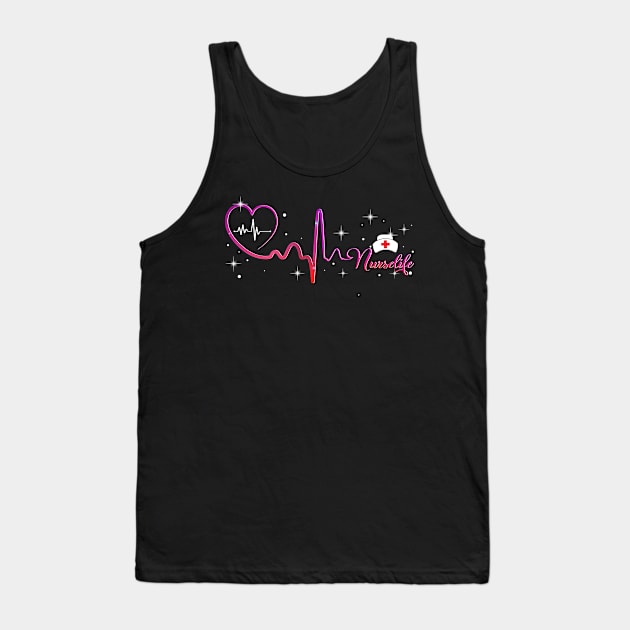 Heart Nurse Life Nursing Clinical RN LPN Tank Top by neonatalnurse